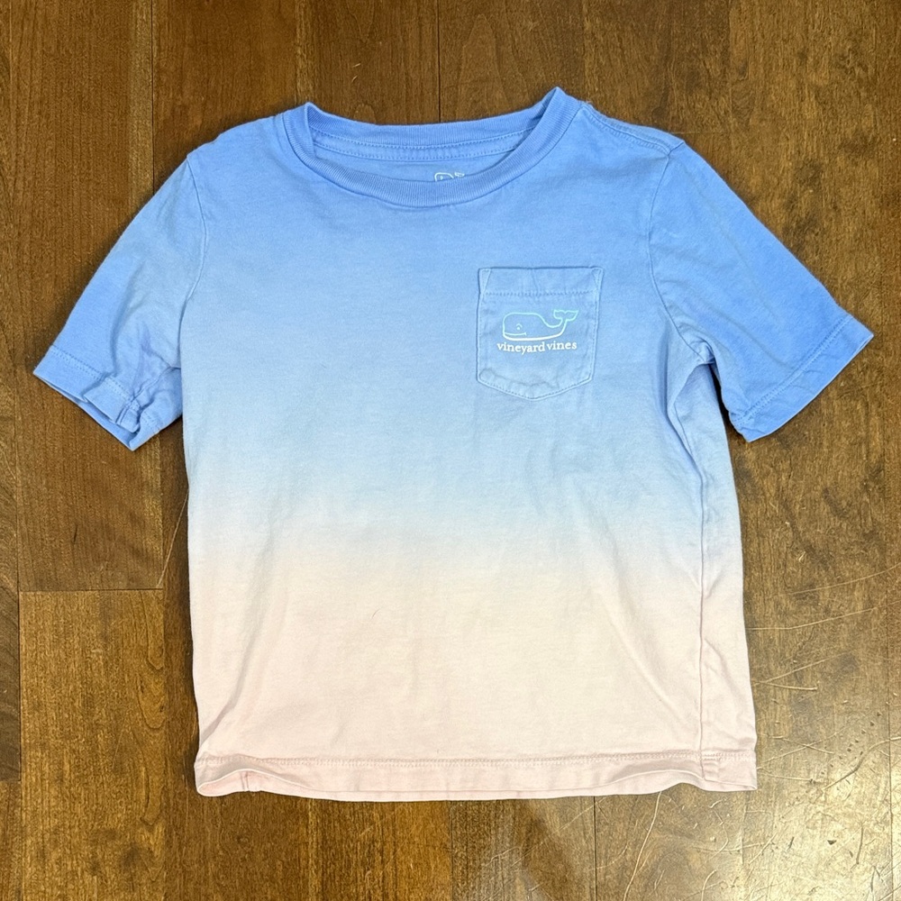 Vineyard Vines Kids Blue to Pink Gradient Tee